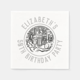 Servilleta De Papel Celebración de cumpleaños número 50