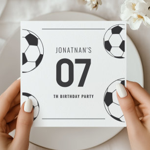 Servilleta De Papel Celebración de cumpleaños número siete con balón d