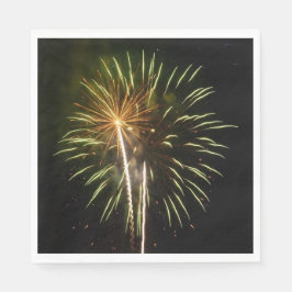 Servilleta De Papel Celebración de Fiestas con Fuegos Artificiales Ver