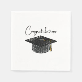 Servilleta De Papel Celebración de Graduación con Tema de Felicitación