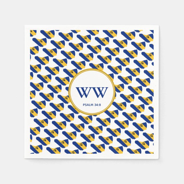 Servilleta De Papel Celebración de la bandera de BARBADOS Fiesta del p (Anverso)