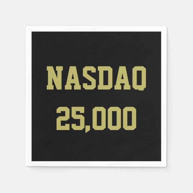 Servilleta De Papel Celebración de la bolsa de valores NASDAQ 25000 (Anverso)