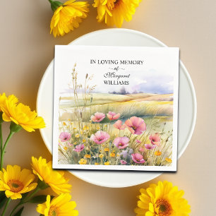 Servilleta De Papel Celebración De La Vida De Flores Silvestres A La A