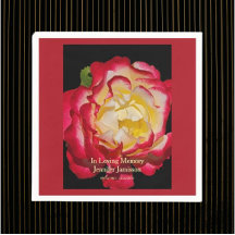 Celebración de la Vida Elegante Rosa Roja y Dorada