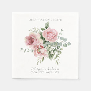 Servilleta De Papel Celebración de la vida rosa rosada