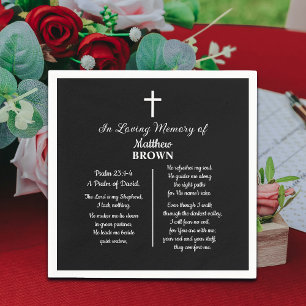 Servilleta De Papel Celebración De La Vida Versículo Bíblico Funeral