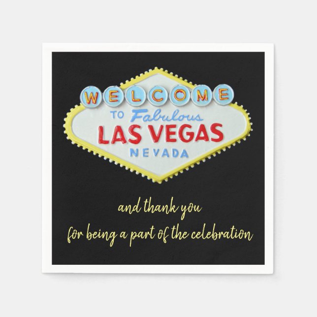 Servilleta De Papel Celebración de Las Vegas (Anverso)