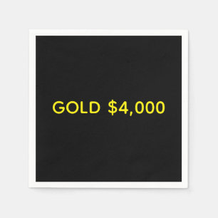 Servilleta De Papel Celebración de mercado de $4,000 de oro