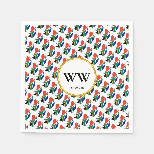 Servilleta De Papel Celebración de Sudáfrica cumpleaños Fiesta del Pat (Anverso)