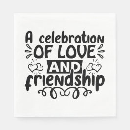 Servilleta De Papel Celebración Del Amor Y La Amistad