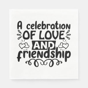Servilleta De Papel Celebración Del Amor Y La Amistad
