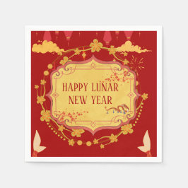 Servilleta De Papel Celebración del Año Nuevo Lunar: Una noche de aleg