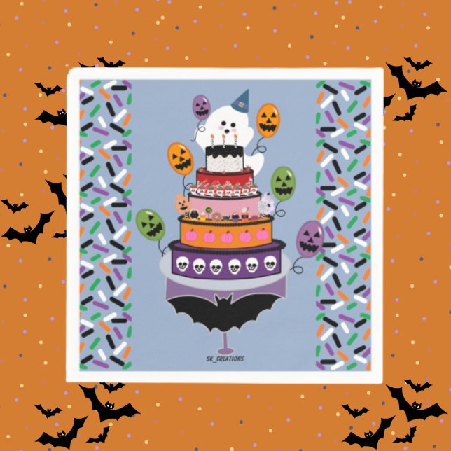 Servilleta De Papel Celebración del Boo Day de Ghostie (Perfect napkin for your celebootion.)