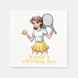 Servilleta De Papel Celebración del Chica de tenis Ace