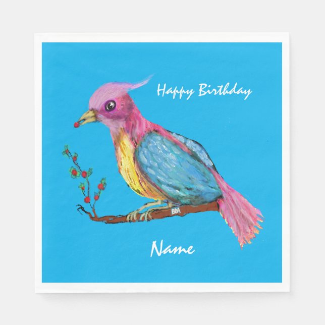 Servilleta De Papel Celebración del cumpleaños del paraíso (Anverso)