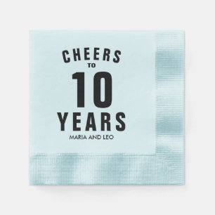 Servilleta De Papel Celebración del décimo aniversario del boda fiesta