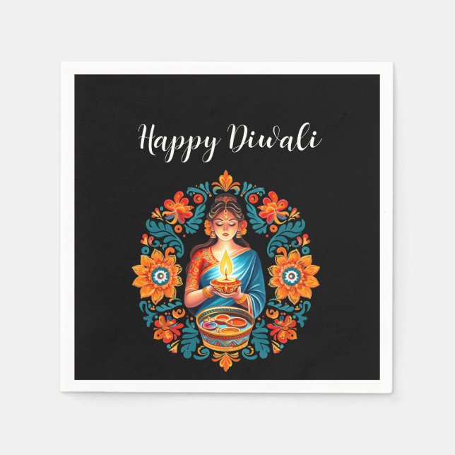 Servilleta De Papel Celebración del Diwali (Anverso)