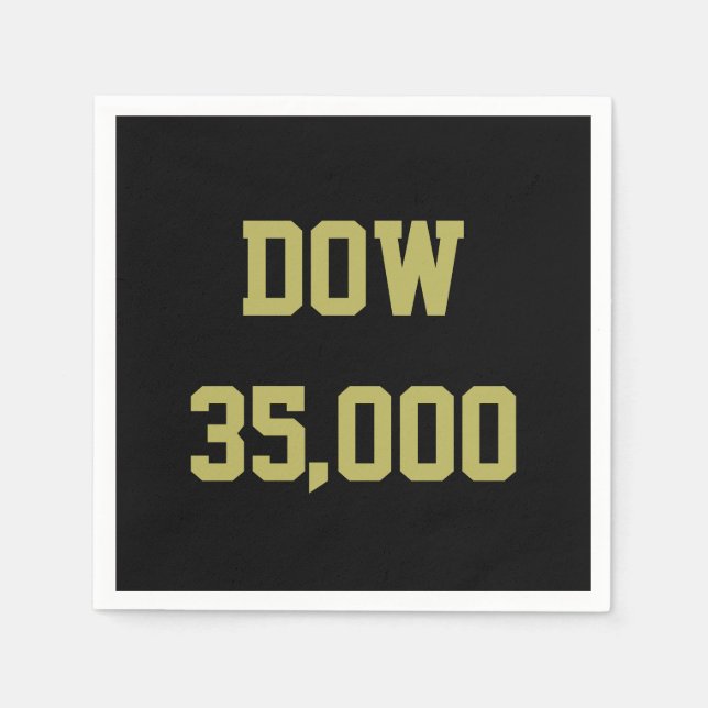 Servilleta De Papel Celebración del Dow 35000 (Anverso)