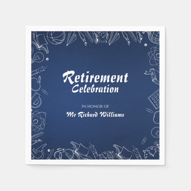 Servilleta De Papel Celebración del Fiesta de Maestros de Escuela de J (Anverso)