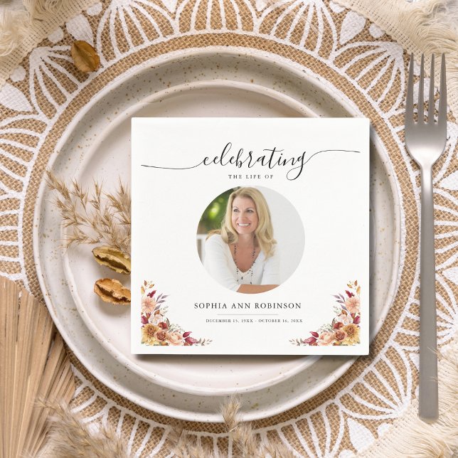 Servilleta De Papel Celebración del funeral conmemorativo de la vida f (Subido por el creador)