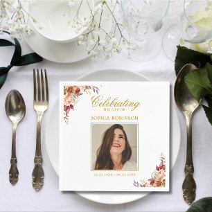 Servilleta De Papel Celebración del Monumento a la Flora de la Foto de