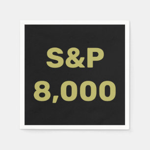 Servilleta De Papel Celebración del nivel 8,000 del índice bursátil S&