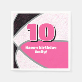 Servilleta De Papel celebración deportiva de chicas de baloncesto negr