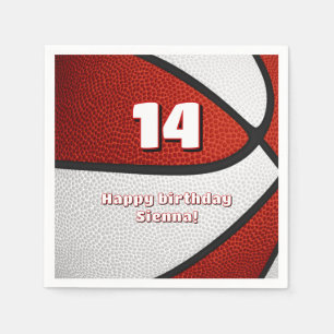 Servilleta De Papel celebración deportiva de chicas de baloncesto rojo