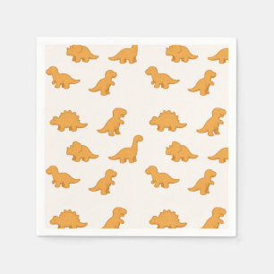 Servilleta De Papel Celebración Divertida de Nuggets de Dinosaurio par