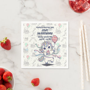 Servilleta De Papel Celebración mágica de Unicornio