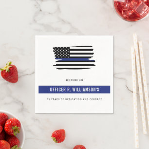 Servilleta De Papel Celebración personalizada de jubilación de la poli