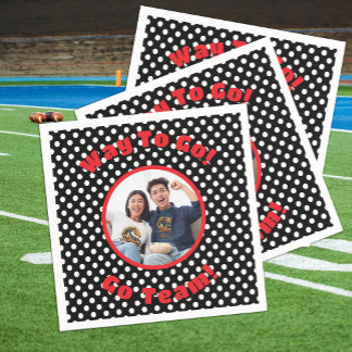 Servilleta De Papel Celebración puntos de polka blanco/negro trímito r