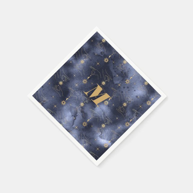 Servilleta De Papel Celebraciones celestes Tarot Card Hand Astrologer (Borde)