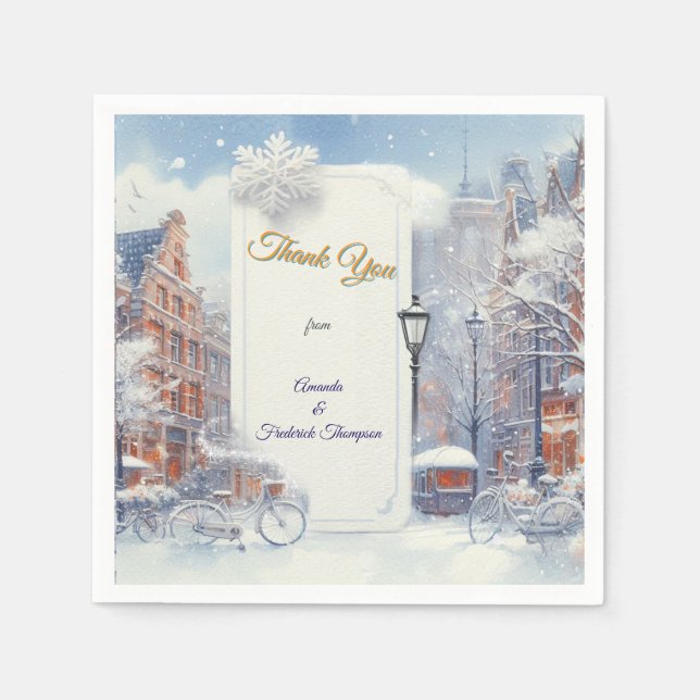 Servilleta De Papel Celebraciones de invierno en Ámsterdam (Anverso)