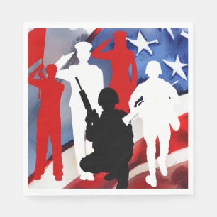Servilleta De Papel Celebrando a los veteranos