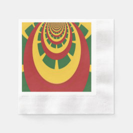 Servilleta De Papel Celebrando con colores rojo verde dorado