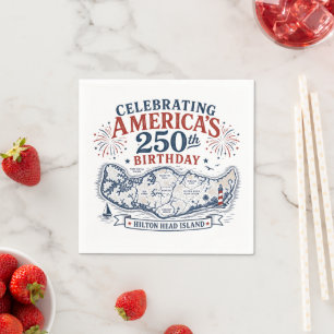Servilleta De Papel Celebrando el 250 cumpleaños de Estados Unidos Hil