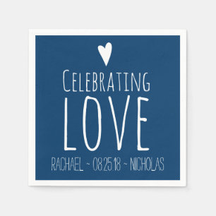 Servilleta De Papel Celebrando el amor   BODA