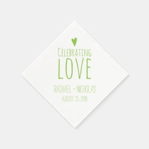 Servilleta De Papel Celebrando el amor   BODA