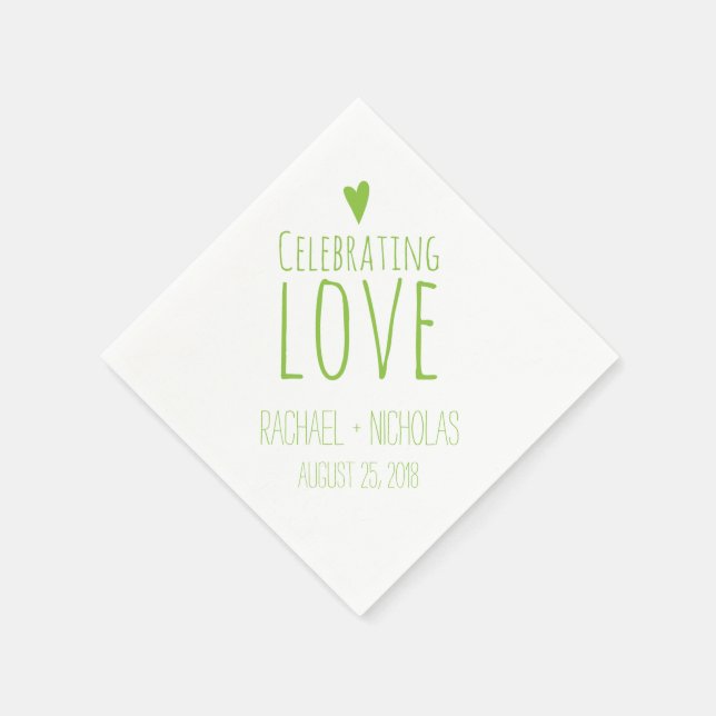 Servilleta De Papel Celebrando el amor | BODA (Borde)