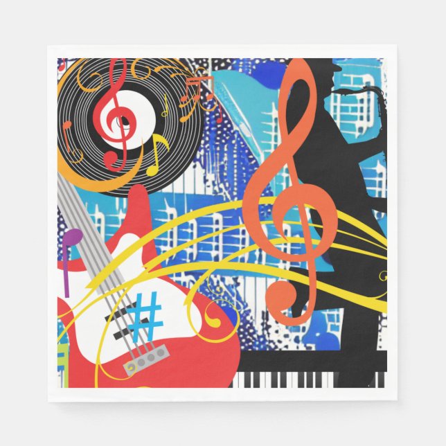 Servilleta De Papel Celebrando la música (Anverso)