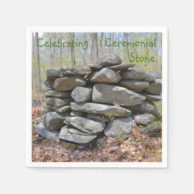Servilleta De Papel Celebrando la piedra ceremonial (Anverso)