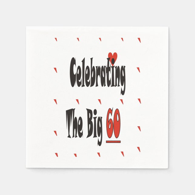 Servilleta De Papel Celebrando Los Grandes 60 (Anverso)