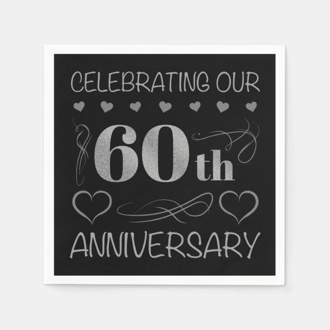 Servilleta De Papel Celebrando nuestro 60 aniversario (Anverso)