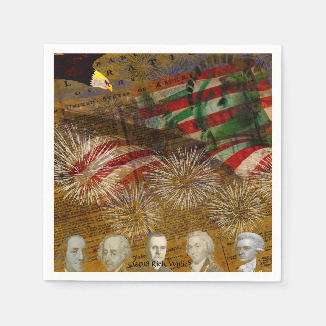 Servilleta De Papel Celebrar el Día de la Independencia (Anverso)