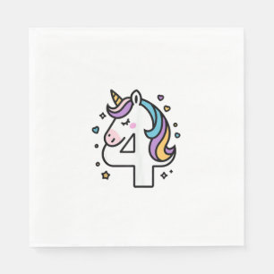 Servilleta De Papel Celebrar feliz fiesta de cumpleaños de 4 años para