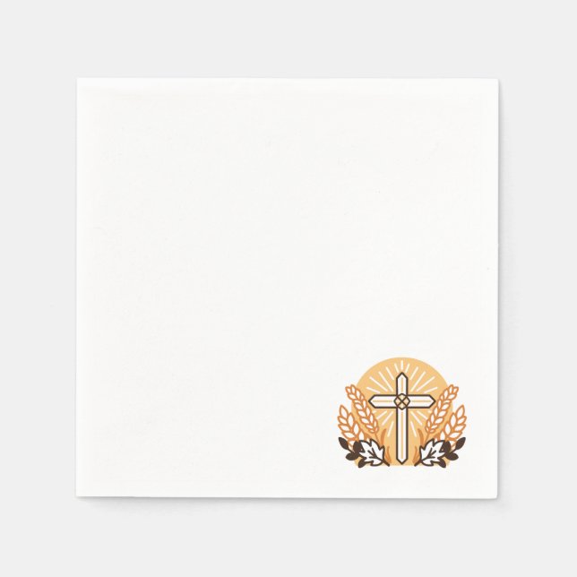 Servilleta De Papel Celebrar la fe con la cosecha - Arte Inspirador (Anverso)
