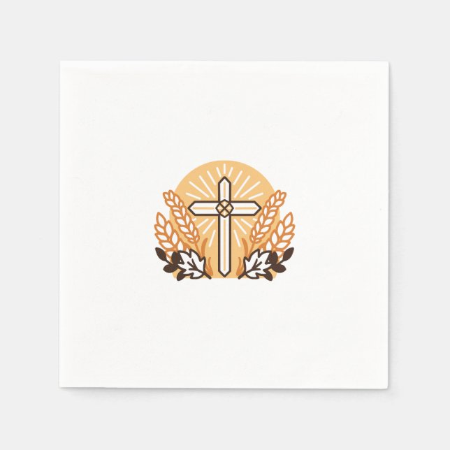 Servilleta De Papel Celebrar la fe con la cosecha - Arte Inspirador (Anverso)