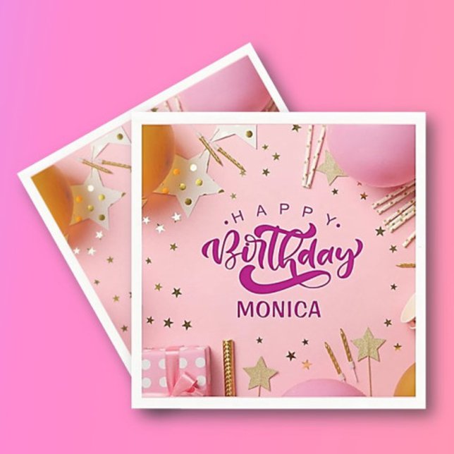 Servilleta De Papel Celebrate! Girl Happy Birthday Party (Subido por el creador)