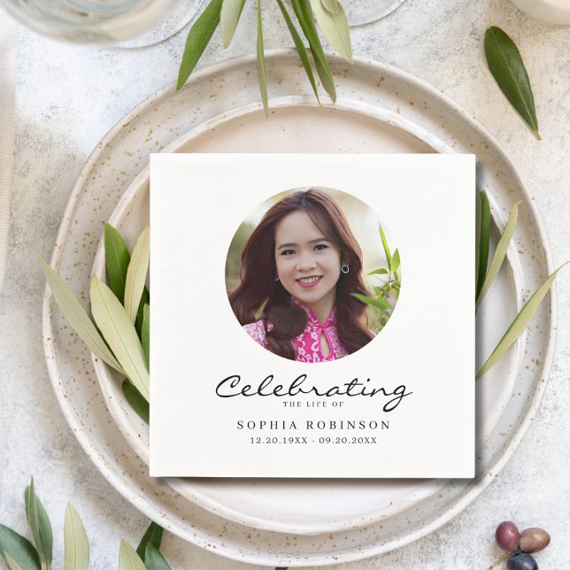 Servilleta De Papel Celebration of Life Photo Memorial Keepsake (Subido por el creador)